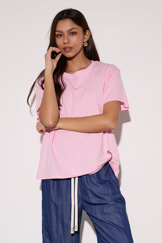 חולצת כותנה כיווץ טבעת