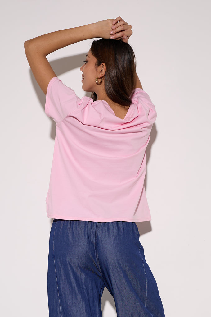 חולצת כותנה כיווץ טבעת