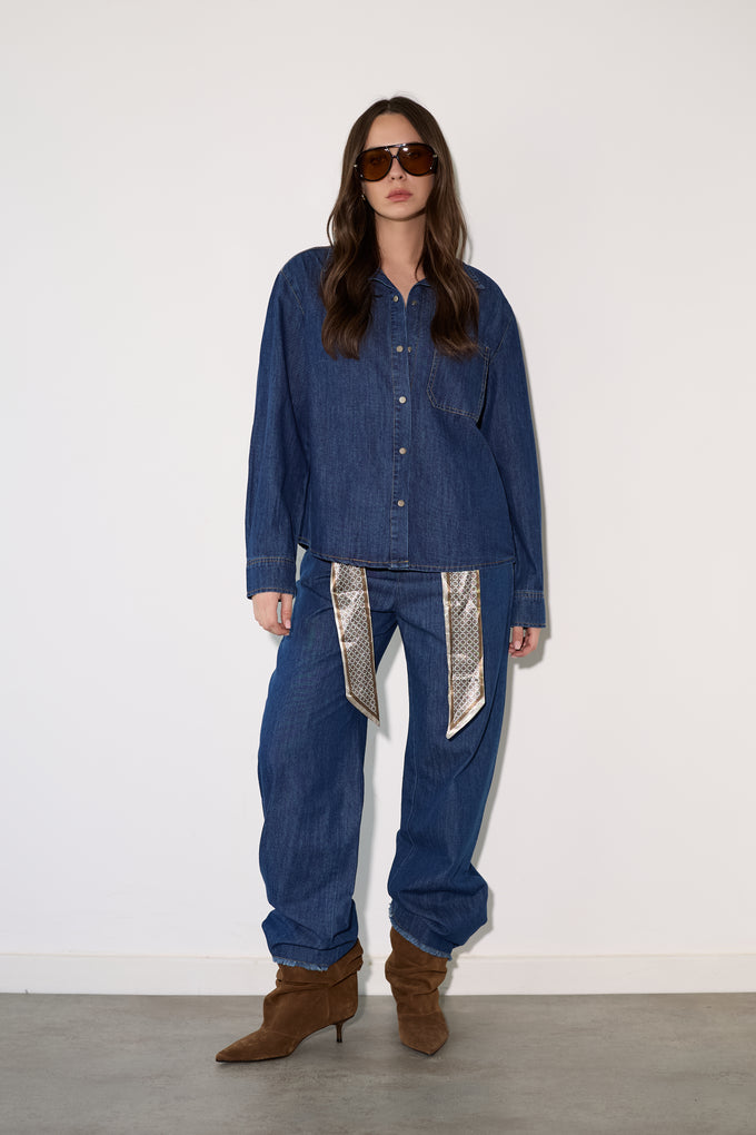 ג'ינס חגורת בנדנה