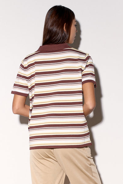 חולצת סריג פולו פסים