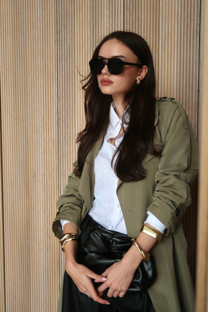 מעיל טרנץ׳ קנבס