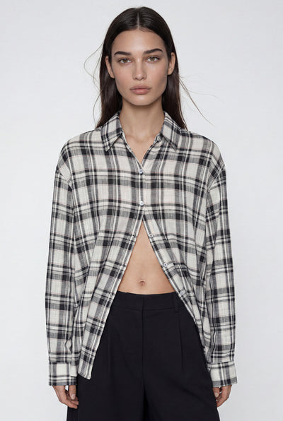 חולצה מכופתרת פלייד