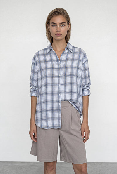 חולצה מכופתרת פלייד