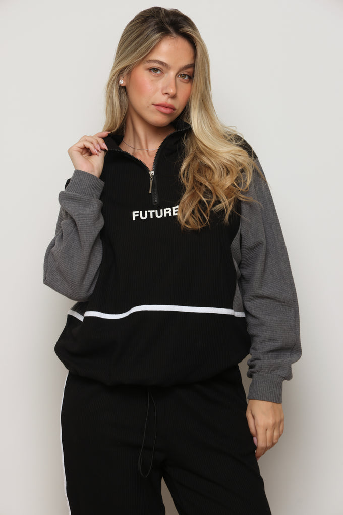 חליפת סריג רוכסן FUTURE