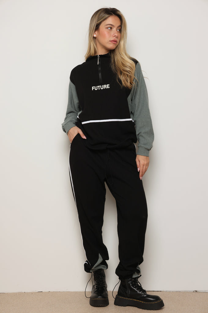 חליפת סריג רוכסן FUTURE