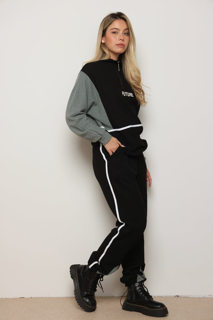 חליפת סריג רוכסן FUTURE