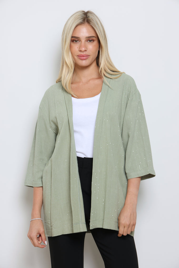 עליונית פשתן אמילי בשילוב ניטים