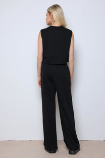 חליפת ווסט כפתורים כותנה