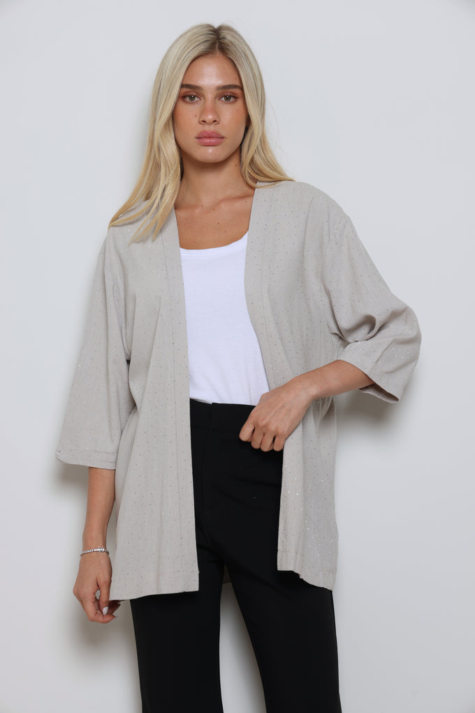 עליונית פשתן אמילי בשילוב ניטים