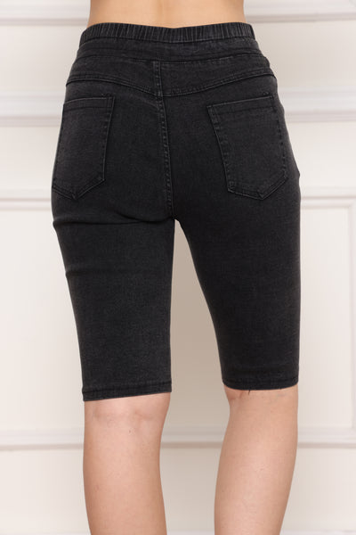 מכנסי ג'ינס לייקרה קצרים