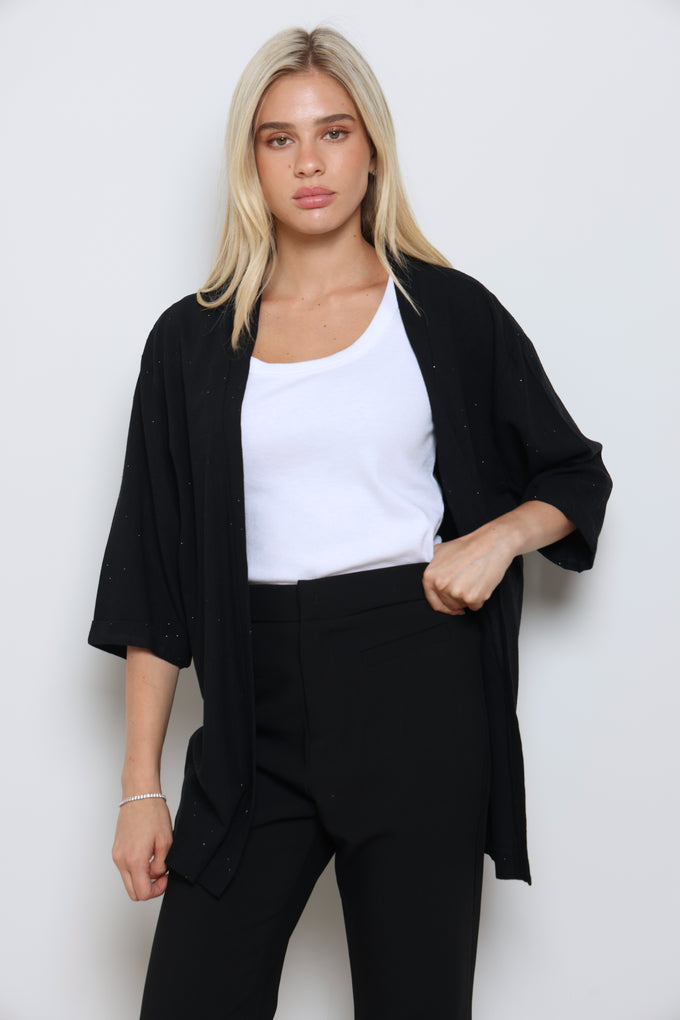 עליונית פשתן אמילי בשילוב ניטים