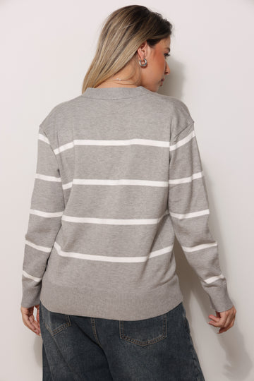 קרדיגן סריג פסים