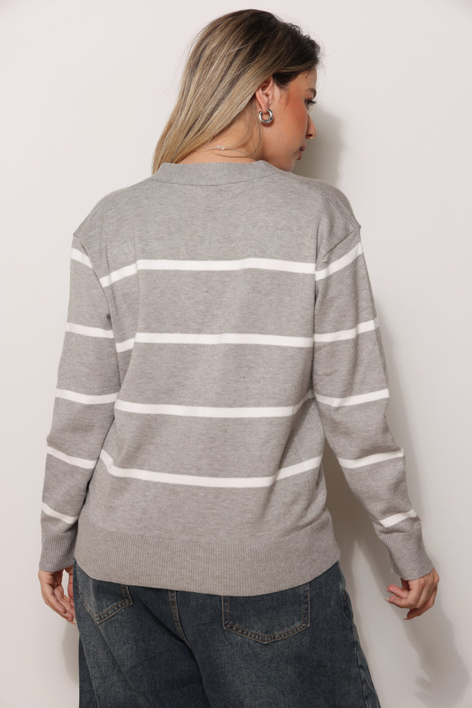 קרדיגן סריג פסים