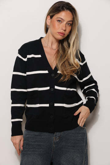 קרדיגן סריג פסים