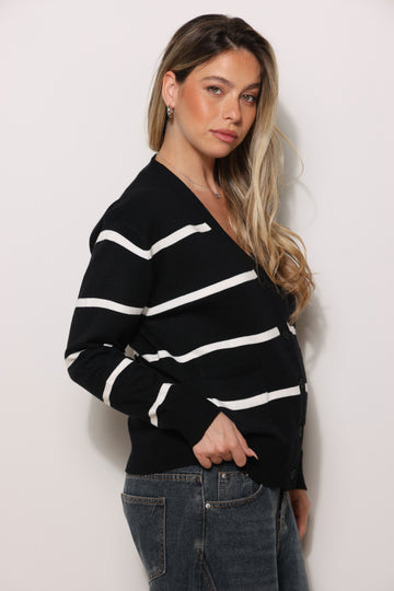 קרדיגן סריג פסים