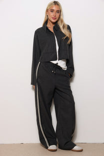 חליפת צמר רוכסן