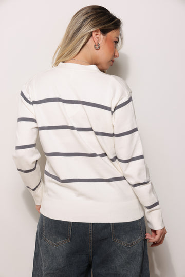 קרדיגן סריג פסים