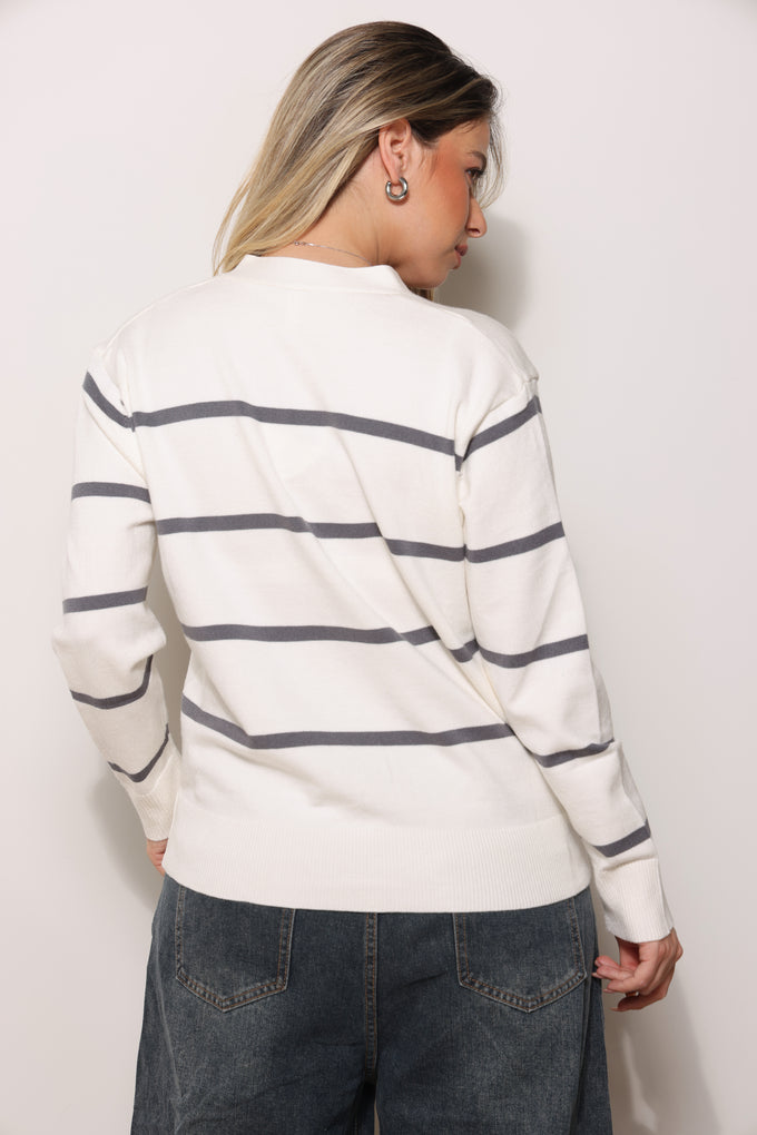 קרדיגן סריג פסים