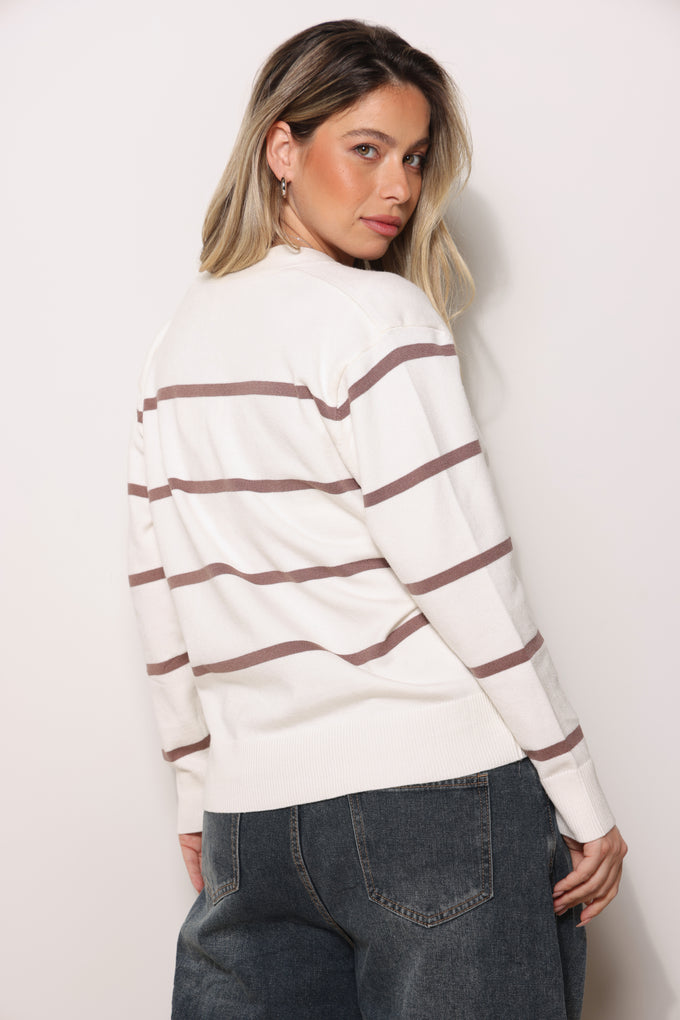 קרדיגן סריג פסים