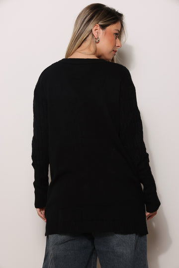 קרדיגן סריג צמות