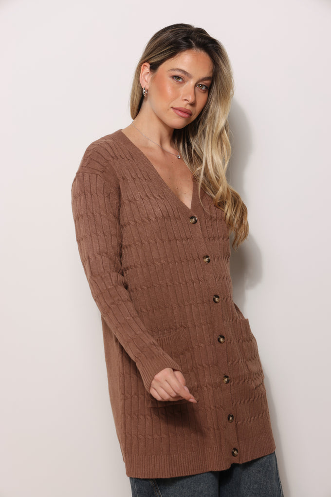 קרדיגן סריג צמות