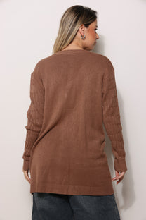 קרדיגן סריג צמות