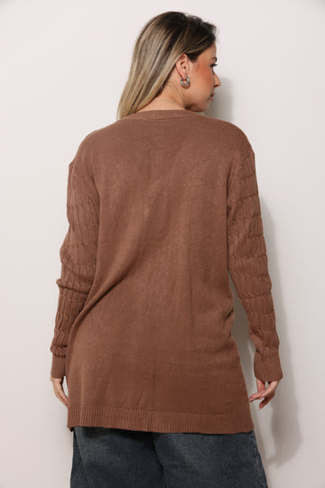 קרדיגן סריג צמות