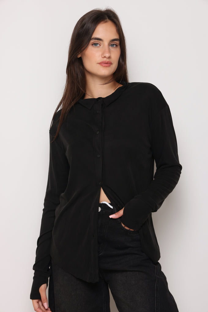 חולצת קופרו מכופתרת כפפה