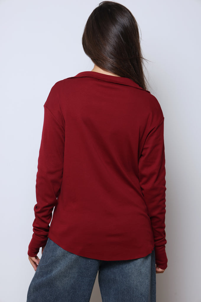 חולצת פיינריב מכופתרת גזורה