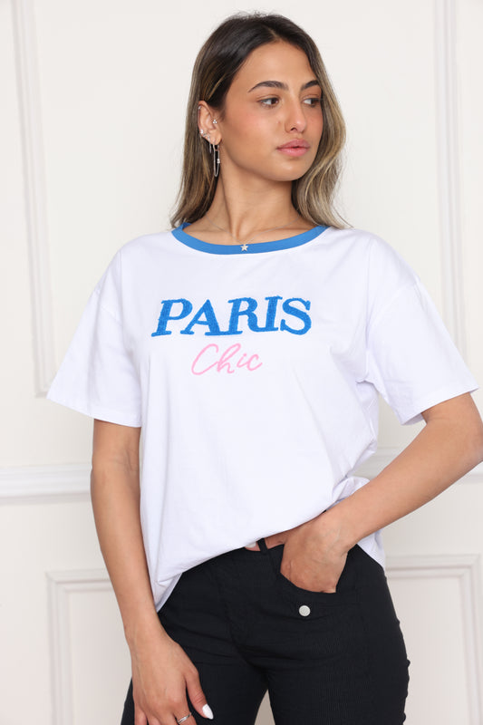חולצת אפרט דפוס PARIS