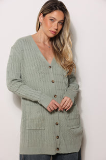 קרדיגן סריג צמות