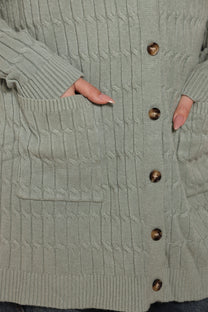 קרדיגן סריג צמות