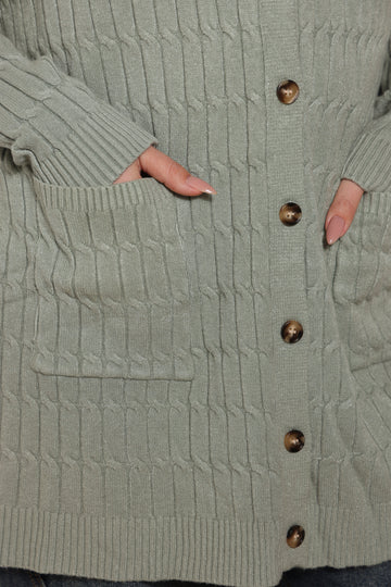 קרדיגן סריג צמות