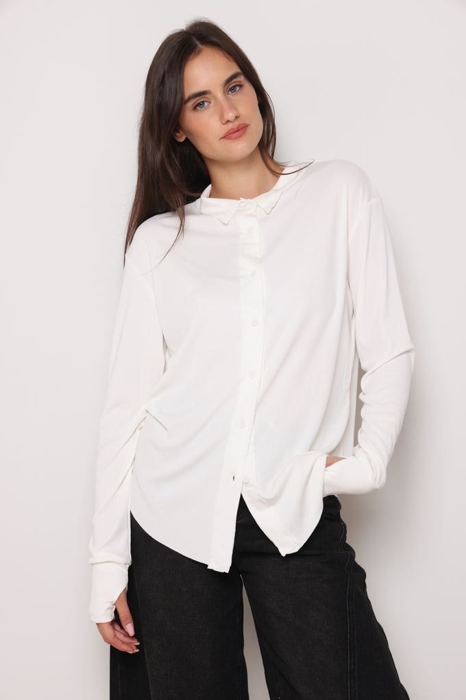 חולצת קופרו מכופתרת כפפה