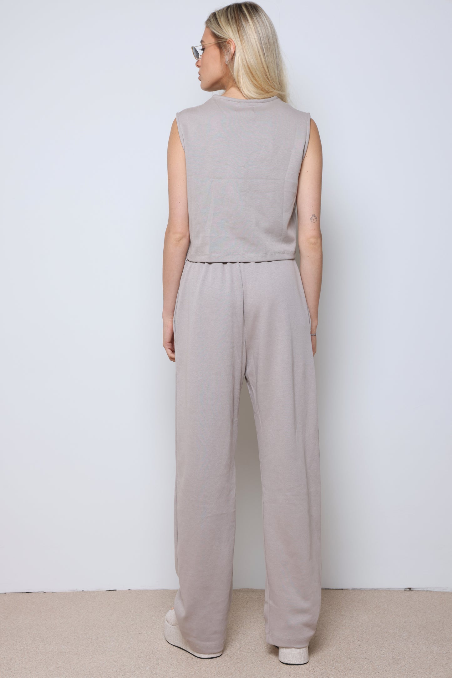 חליפת ווסט כפתורים כותנה