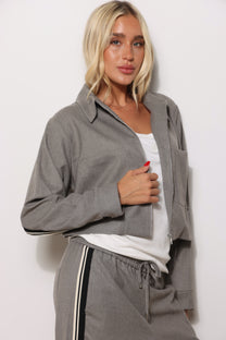 חליפת צמר רוכסן