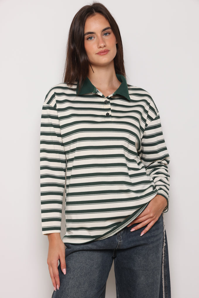 חולצת אדל פולו פסים
