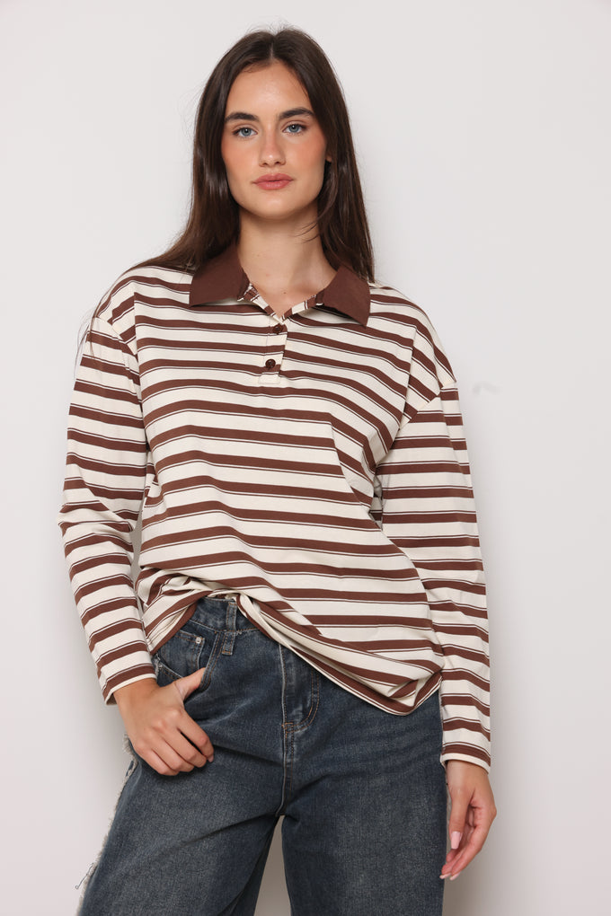חולצת אדל פולו פסים