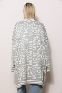 קרדיגן סריג אותיות