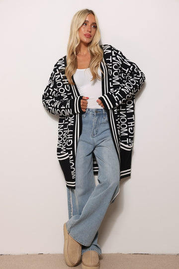 קרדיגן סריג אותיות