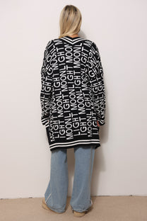 קרדיגן סריג אותיות