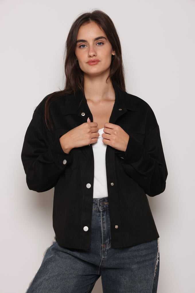 ג'קט מכופתר זמש