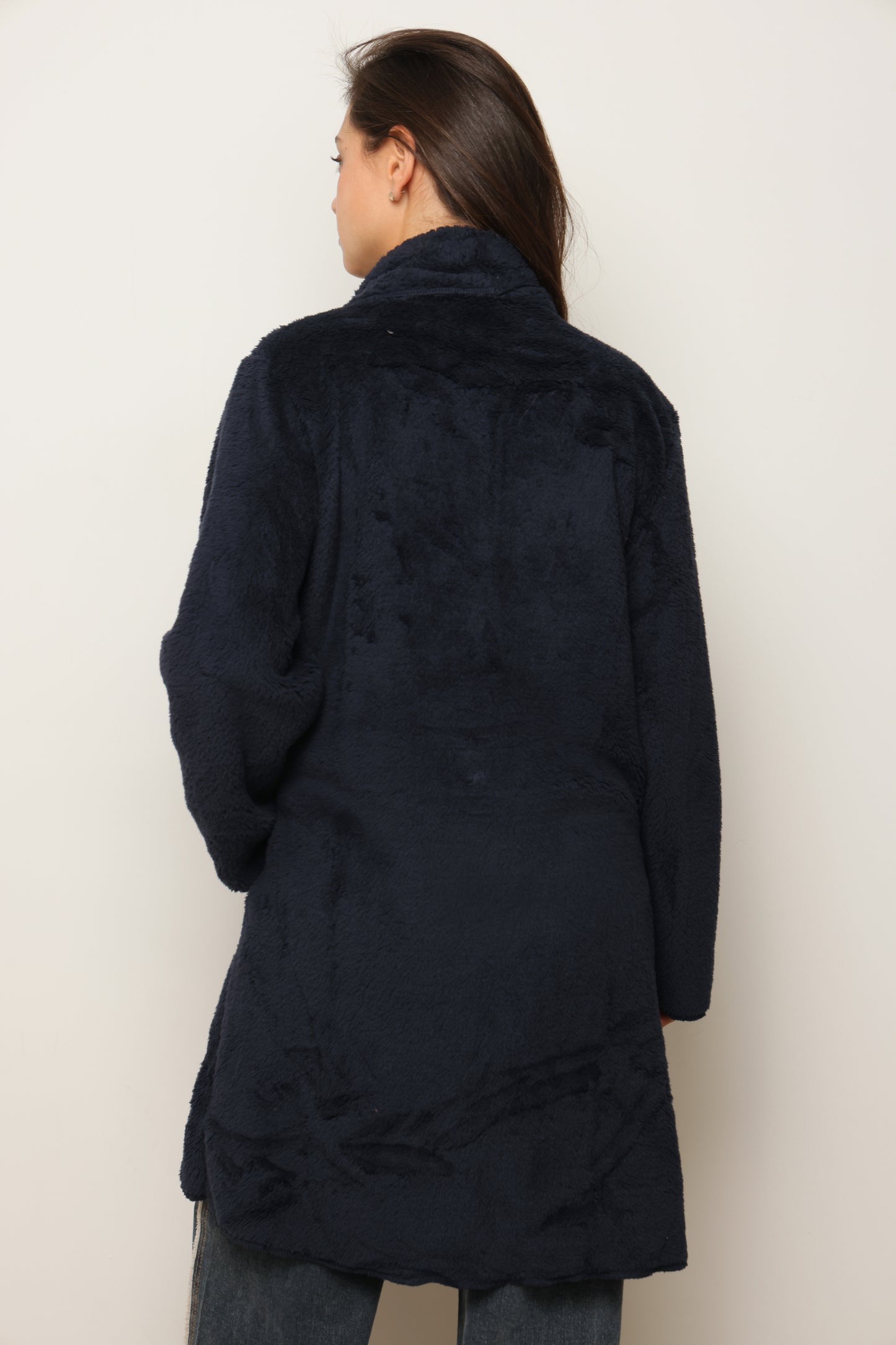 פונצ'ו כירבולית ארוך | כחול נייבי