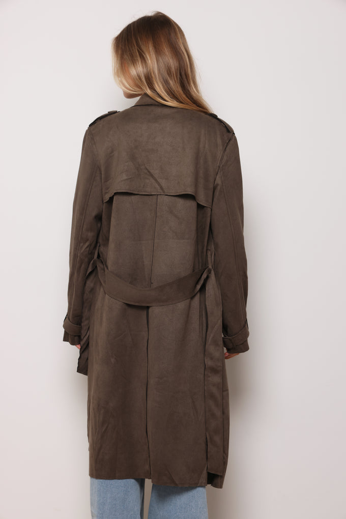 מעיל טרנץ׳ זמש