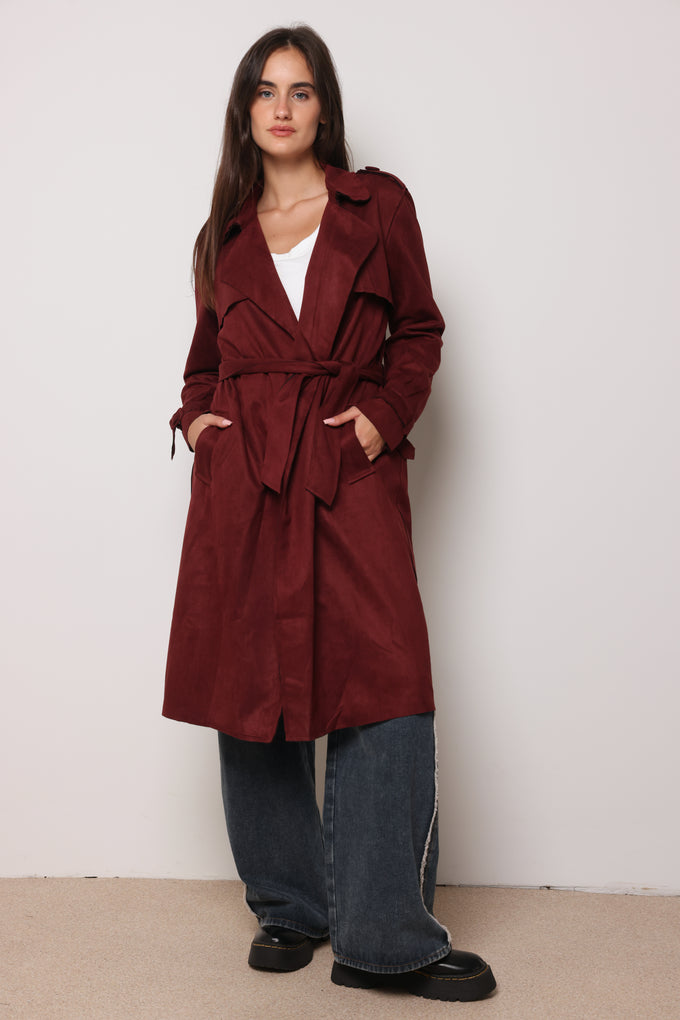 מעיל טרנץ׳ זמש