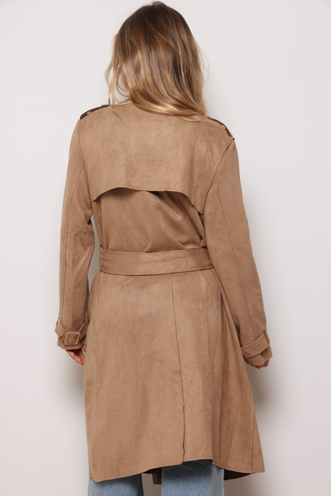 מעיל טרנץ׳ זמש