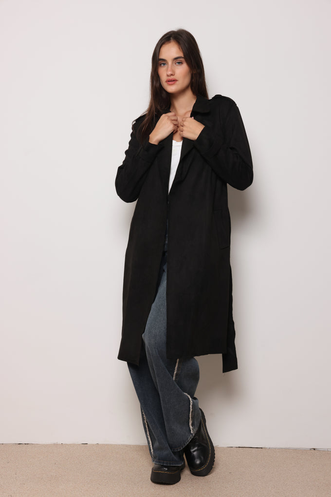 מעיל טרנץ׳ זמש