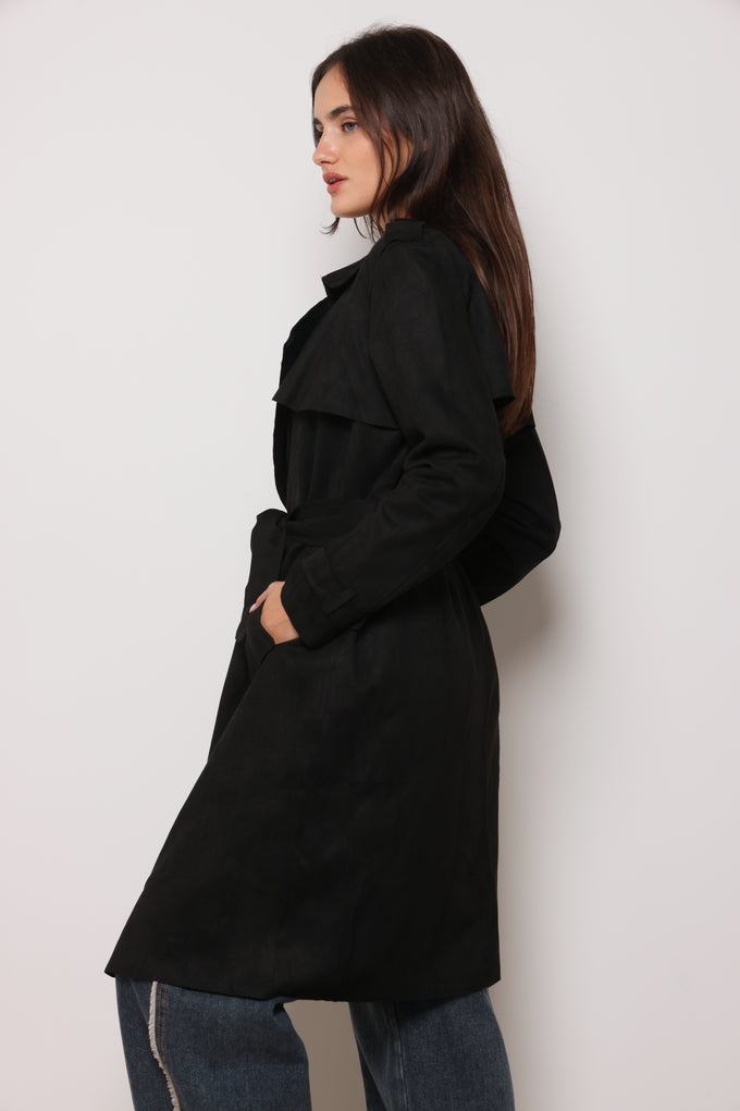 מעיל טרנץ׳ זמש