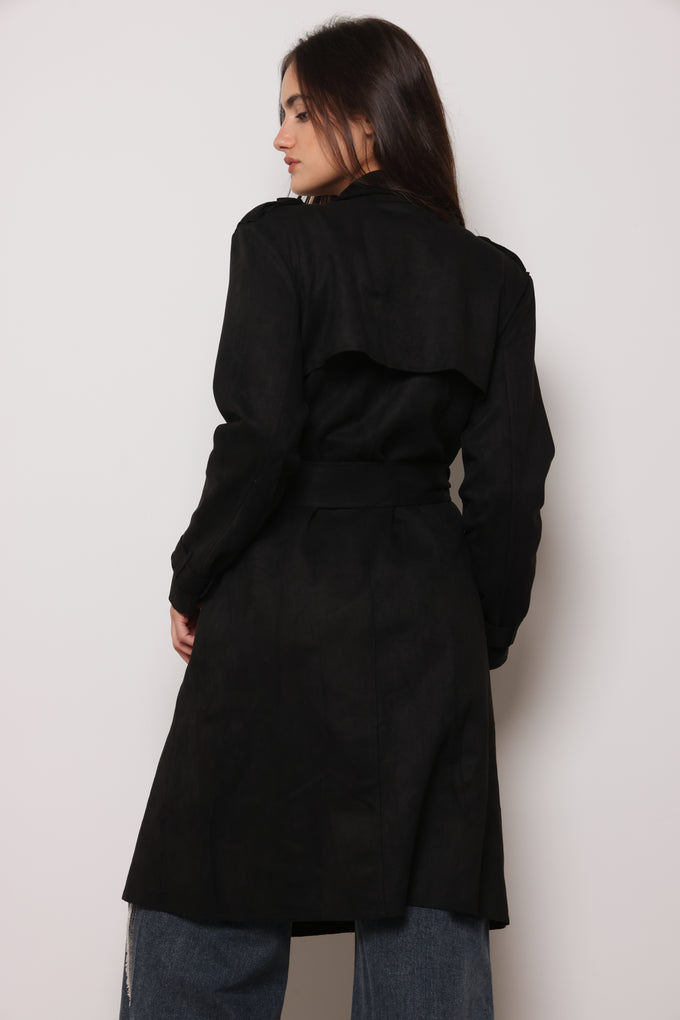 מעיל טרנץ׳ זמש