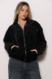 מעיל פרווה רוכסן